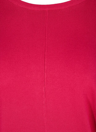 Dzianinowy sweter z okraglym dekoltem, Cerise, Packshot image number 2