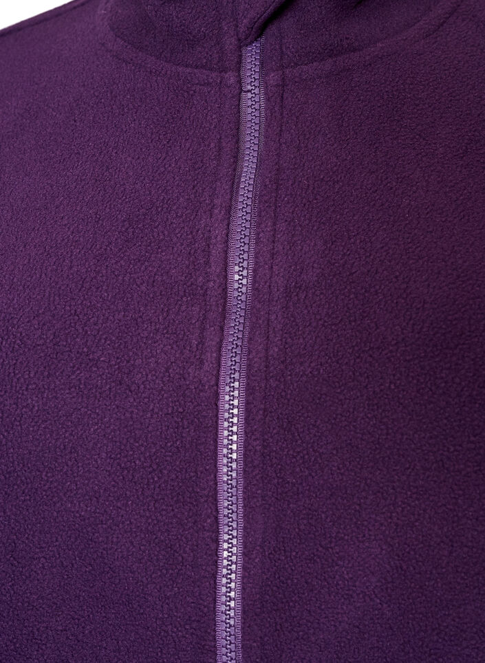 Bluza polarowa z suwakiem i wysokim kolnierzem, Fioletowy, Packshot image number 2
