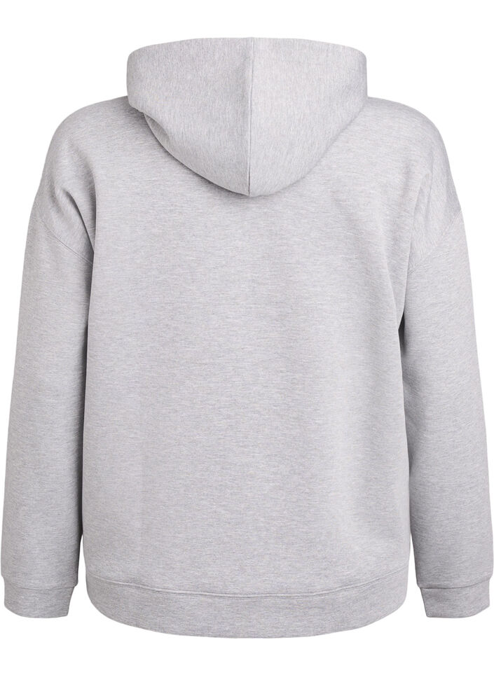 Bluza z kapturem do nurkowania z zamkiem i kieszeniami, Szary, Packshot image number 1