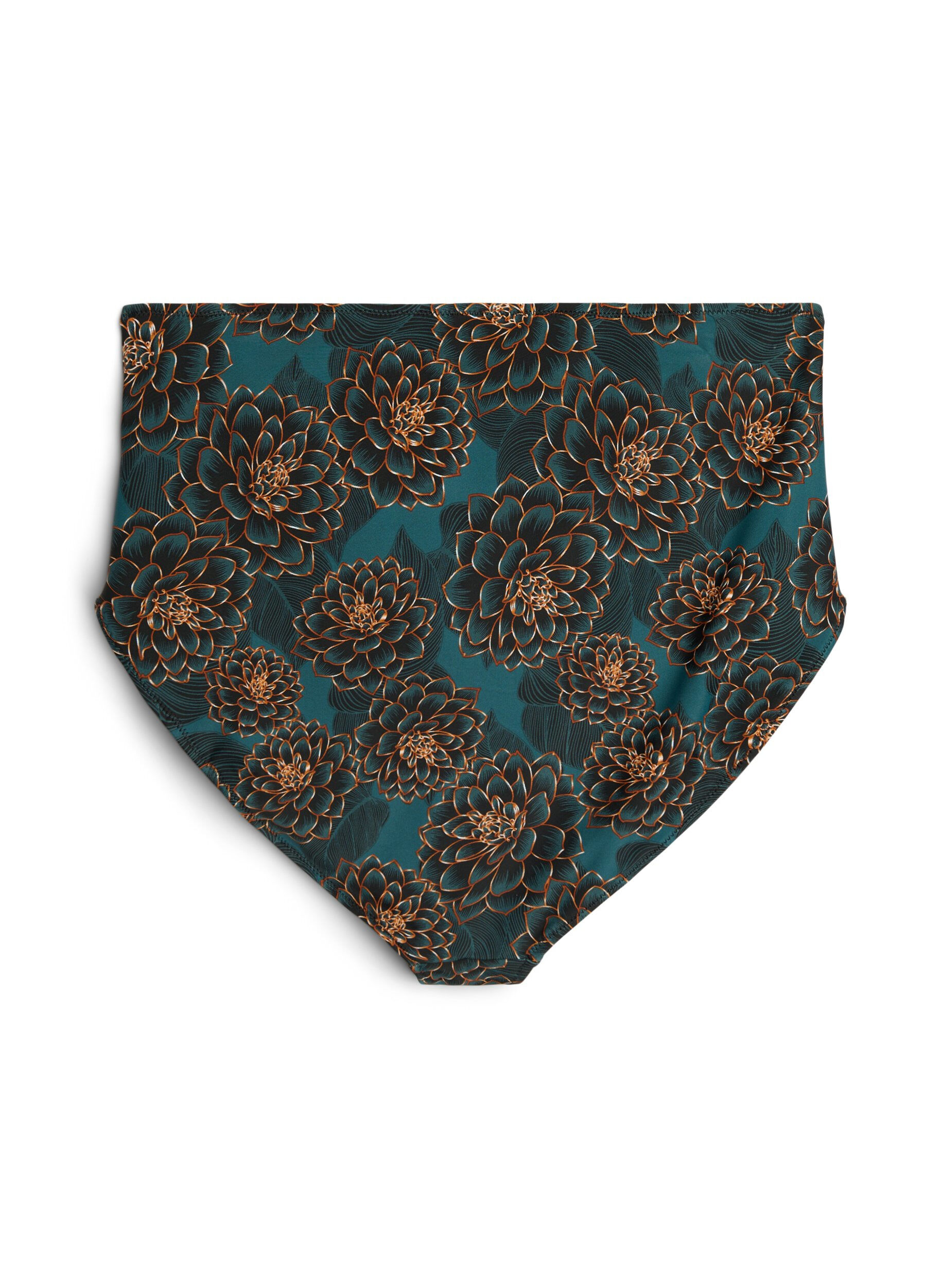 Zizzi Figi damskie bikini z nadrukiem i wysokim stanem, Niebieskie, Packshot image number 1