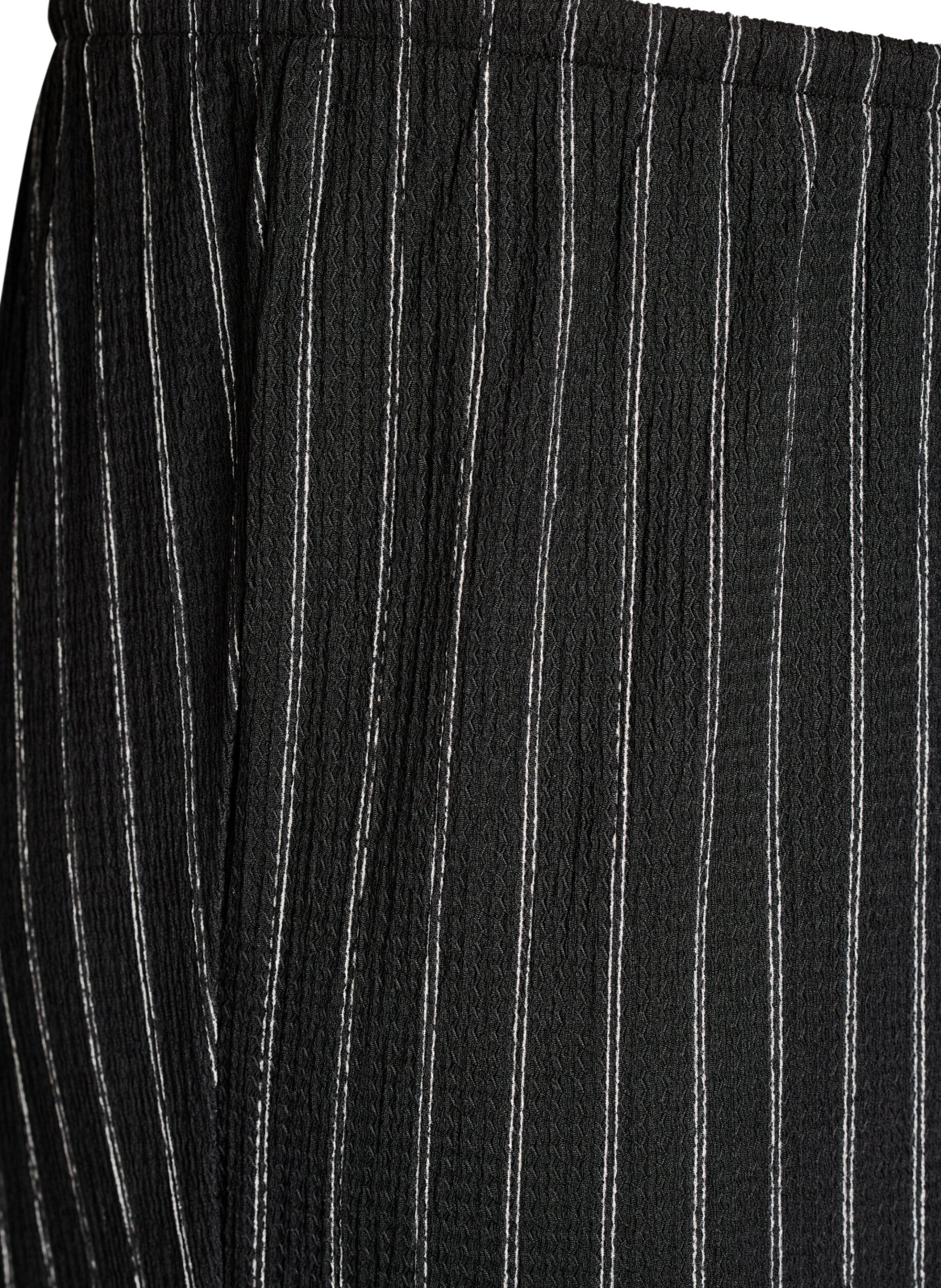 ZizziSpodnie o szerokich nogawkach ze szlachetnej, lekkiej tkaniny, Czarne, Packshot image number 2