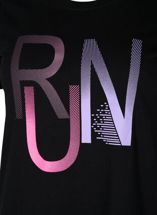 Sportowa koszulka z nadrukiem, Black Run, Packshot image number 2