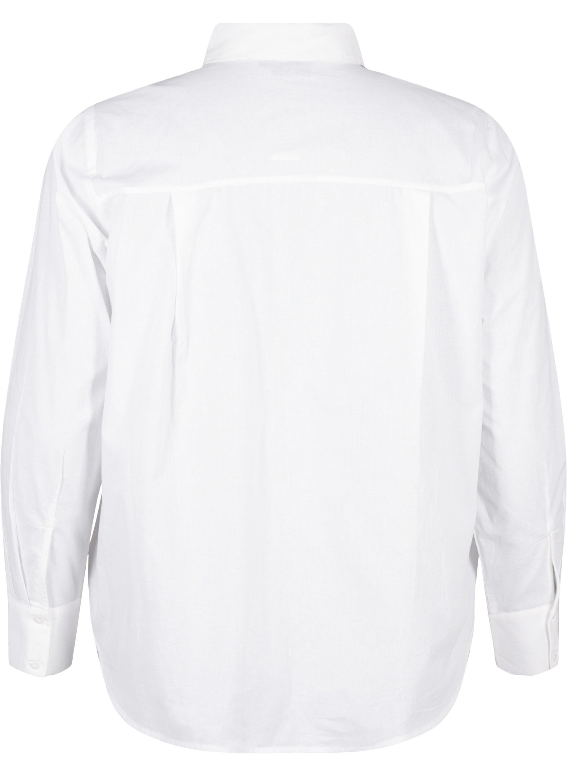 Zizzi Klasyczna koszula z wyszytymi sercami, Bright Wh.W. Blue H., Packshot image number 1