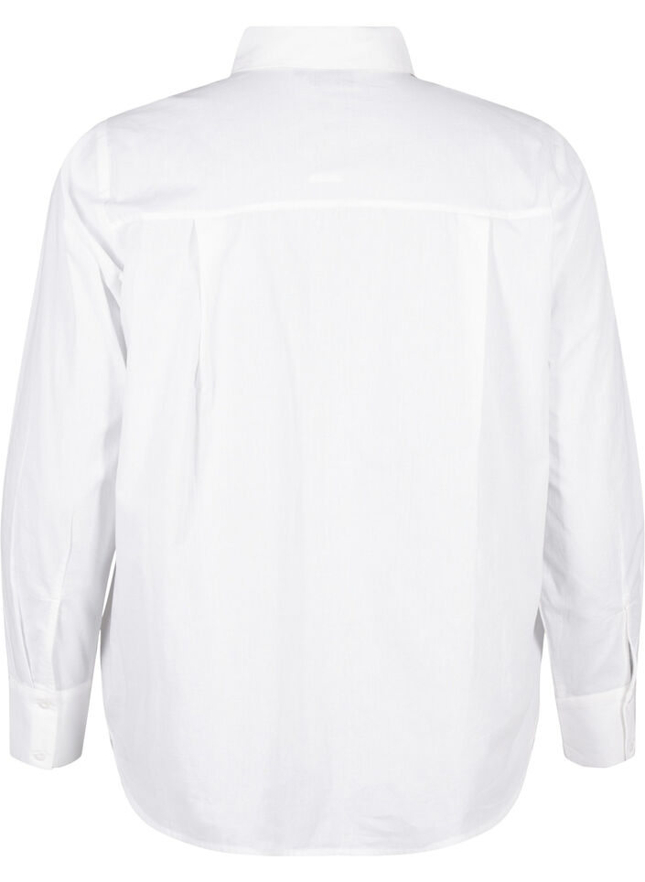 Klasyczna koszula z wyszytymi sercami, Bright Wh.W. Blue H., Packshot image number 1