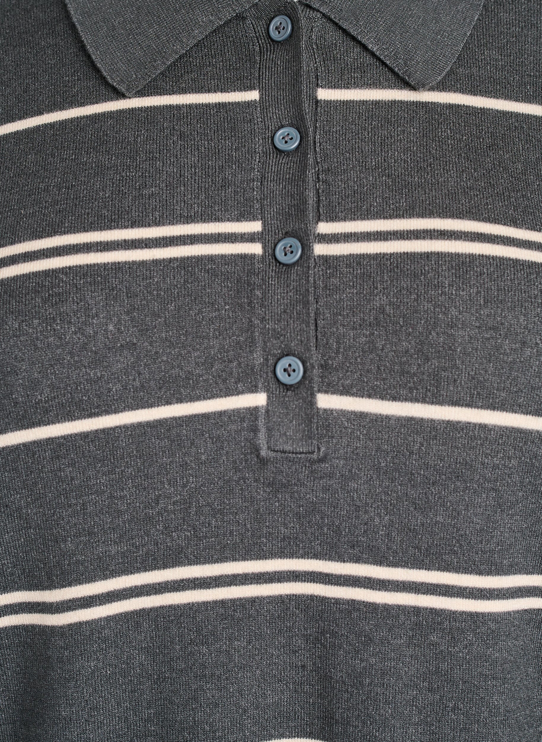 Zizzi Dzianinowa bluzka z kolnierzykiem, Zielony, Packshot image number 2