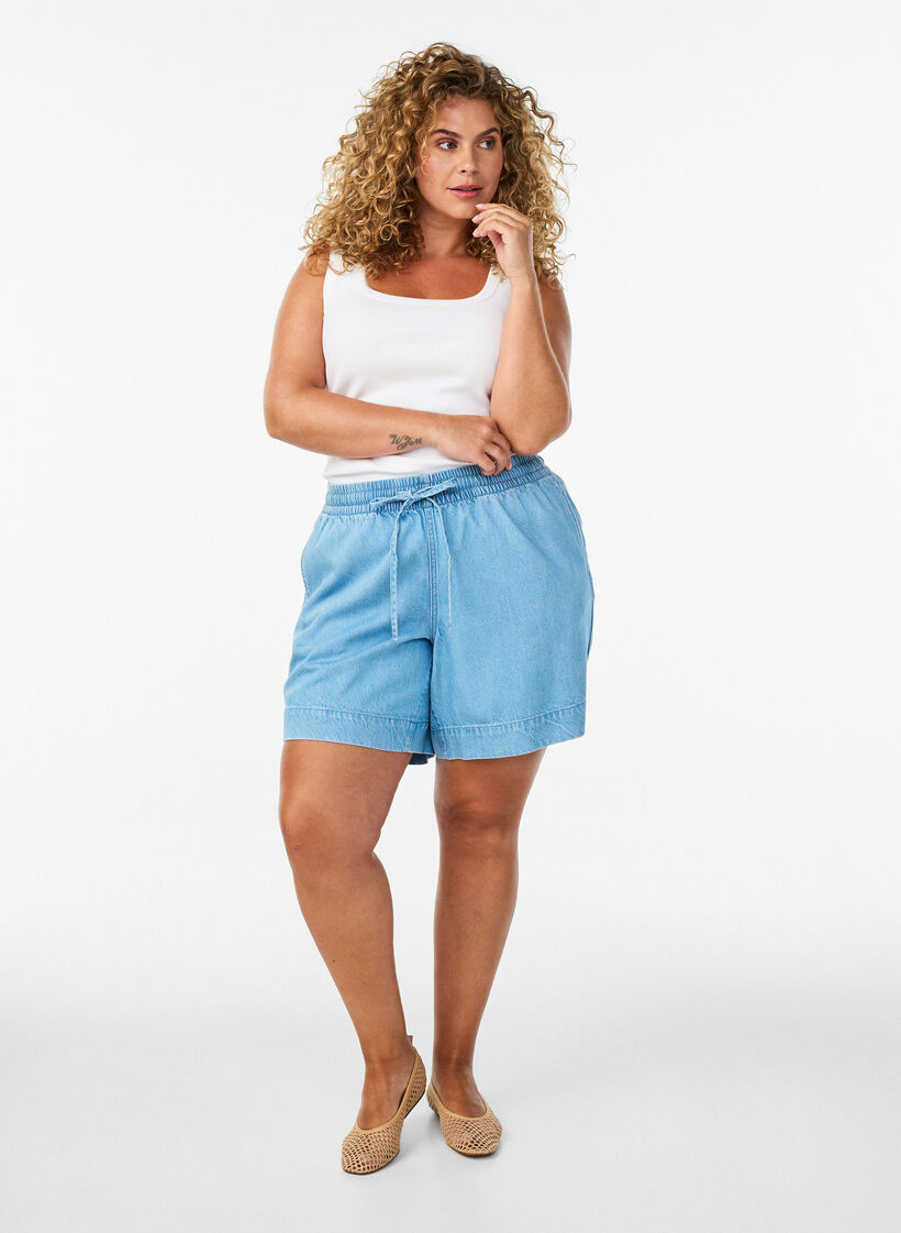 Koszulka na ramiaczkach z kwadratowym dekoltem, Biały, Model image number 1