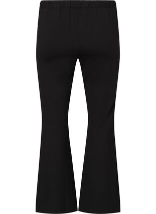 Spodnie typu bootcut z rozcieciem z przodu, Black, Packshot image number 1