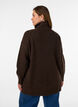 Sweter o luznym splocie z golfem, Brązowy, Model image number 2