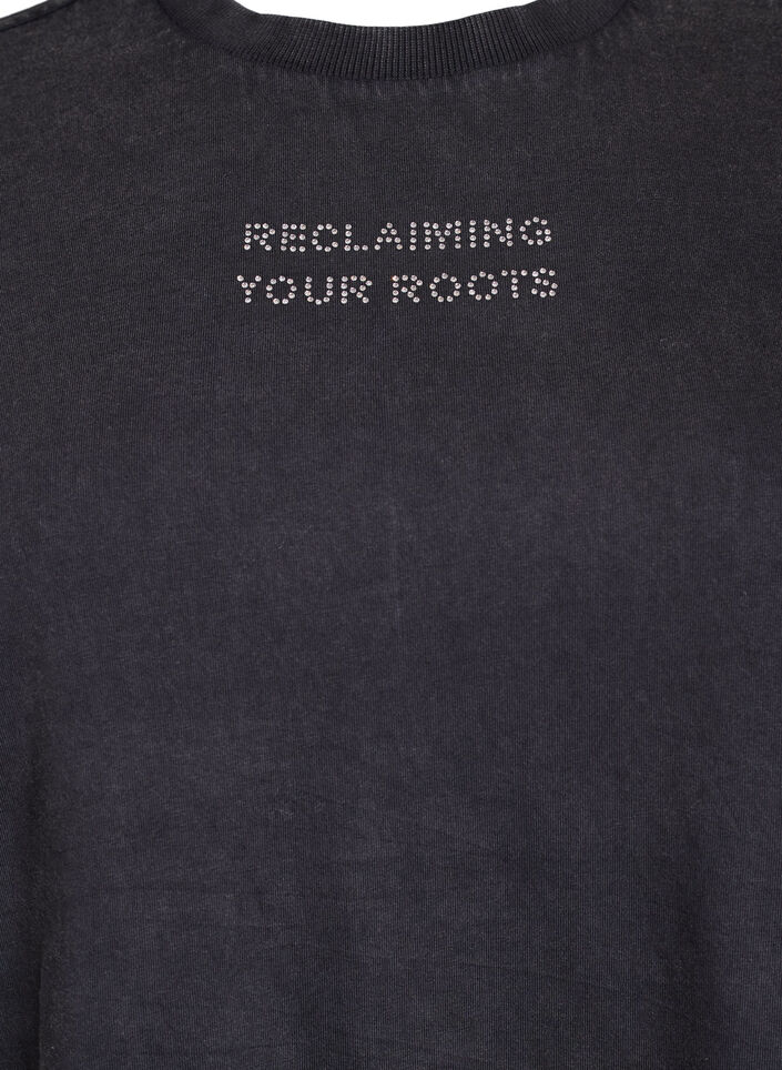 Koszulka z bawelny organicznej z cwiekami, Ciemnoszary, Packshot