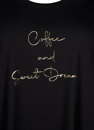 Koszula nocna z krótkim rekawem, wykonana z bawelny organicznej, Black Coffee, Packshot image number 2
