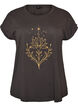 T-shirt z ozdobnym nadrukiem z przodu, Ciemnoszary, Packshot image number 0