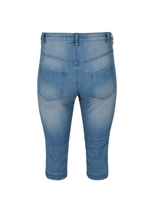 Amy capri jeans z wysokim stanem i bardzo dopasowanym krojem, Light blue denim, Packshot image number 1
