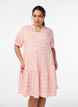 Kr&oacute;tka trapezowa sukienka, R&oacute;żowy, Model image number 0