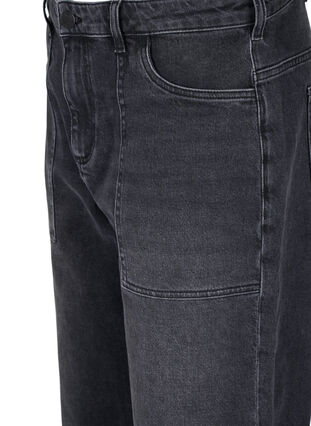 Szerokie jeansy z wysokim stanem, Grey Denim, Packshot image number 2