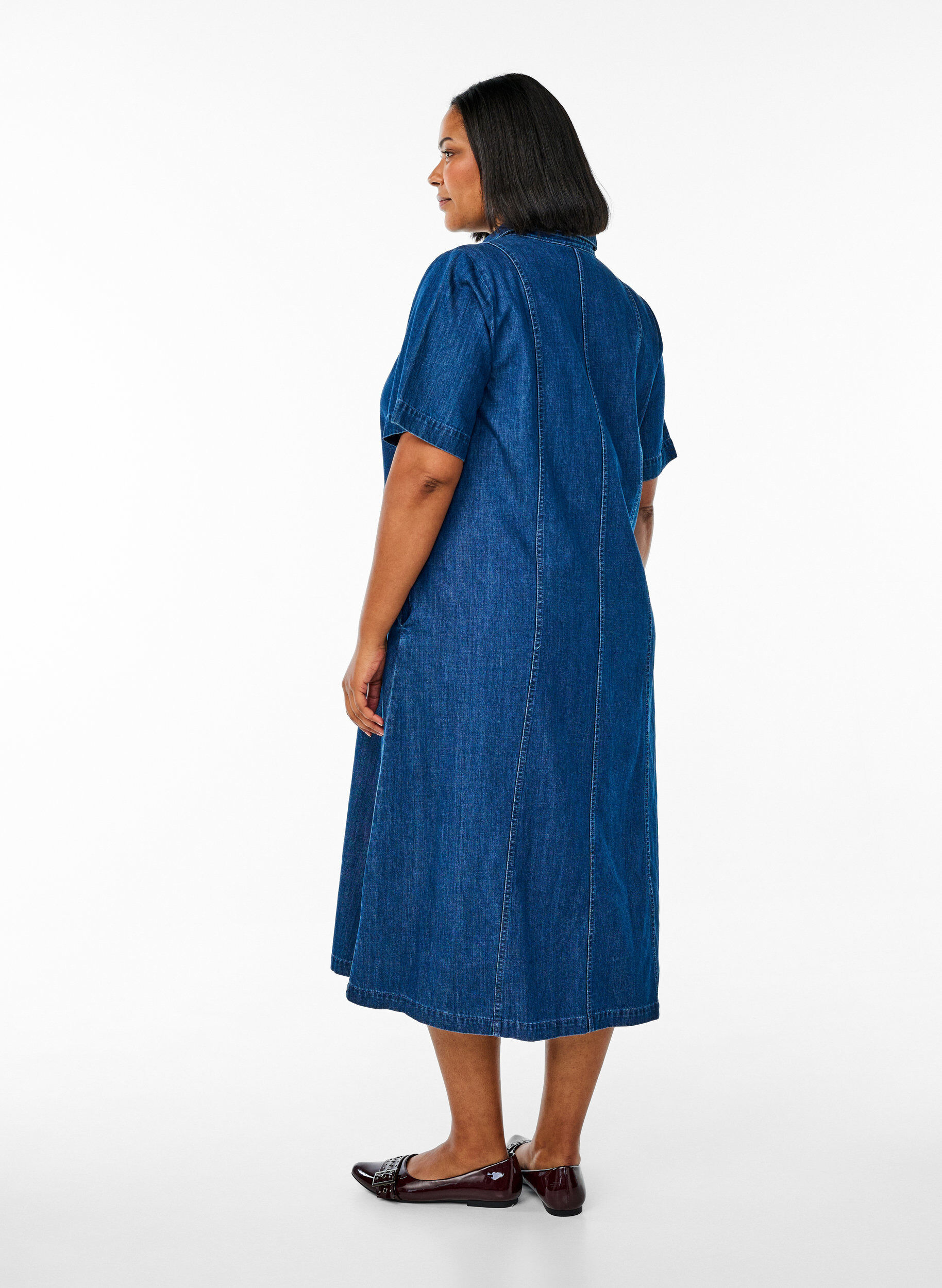 ZizziDenimowa sp&oacute;dnica midi, Niebieskie, Model image number 1