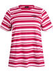 Bawelniana T-shirt w paski, Różowy, Packshot image number 0