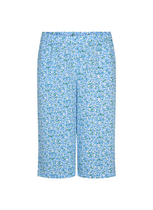 Spodnie culotte z nadrukiem, Blue Small Flower, Packshot image number 0