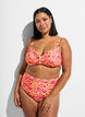 G&oacute;ra od bikini z fiszbinami i wzorem, Pomarańczowy, Model image number 1