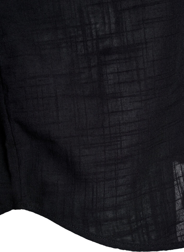 Luzna bluzka z kr&oacute;tkimi kimonowymi rekawami, Czarne, Packshot image number 3