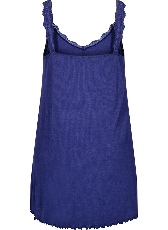 Koszula nocna z koronkowym obszyciem, Niebieskie, Packshot image number 1