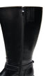 Wysokie buty sk&oacute;rzane z ozdobnymi klamrami, Czarne, Packshot image number 3