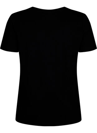 Bawelniana koszulka z okraglym dekoltem i nadrukiem, Black W. Heart L., Packshot image number 1