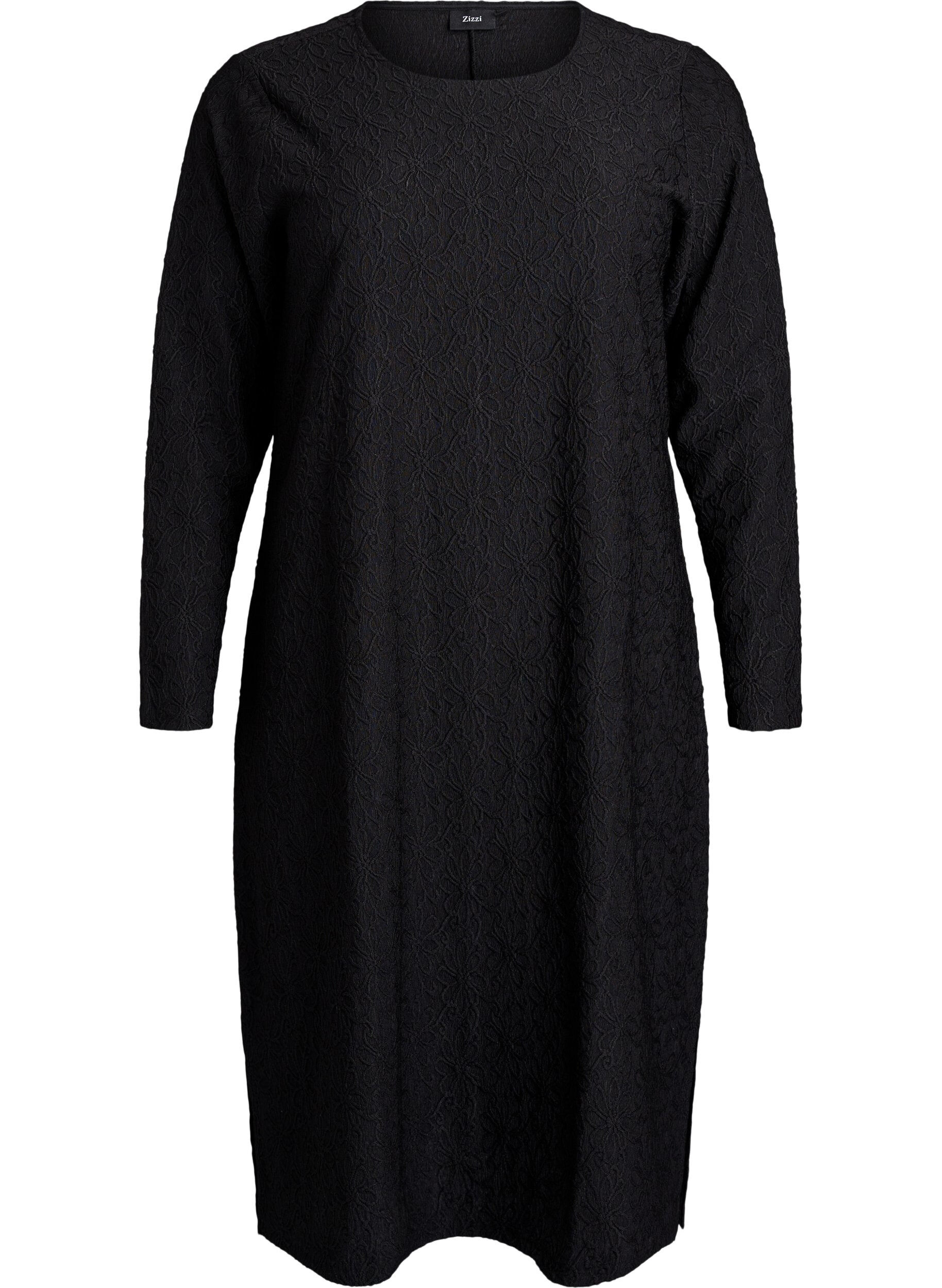 Sukienka z kwiatowym wzorem i dlugim rekawem