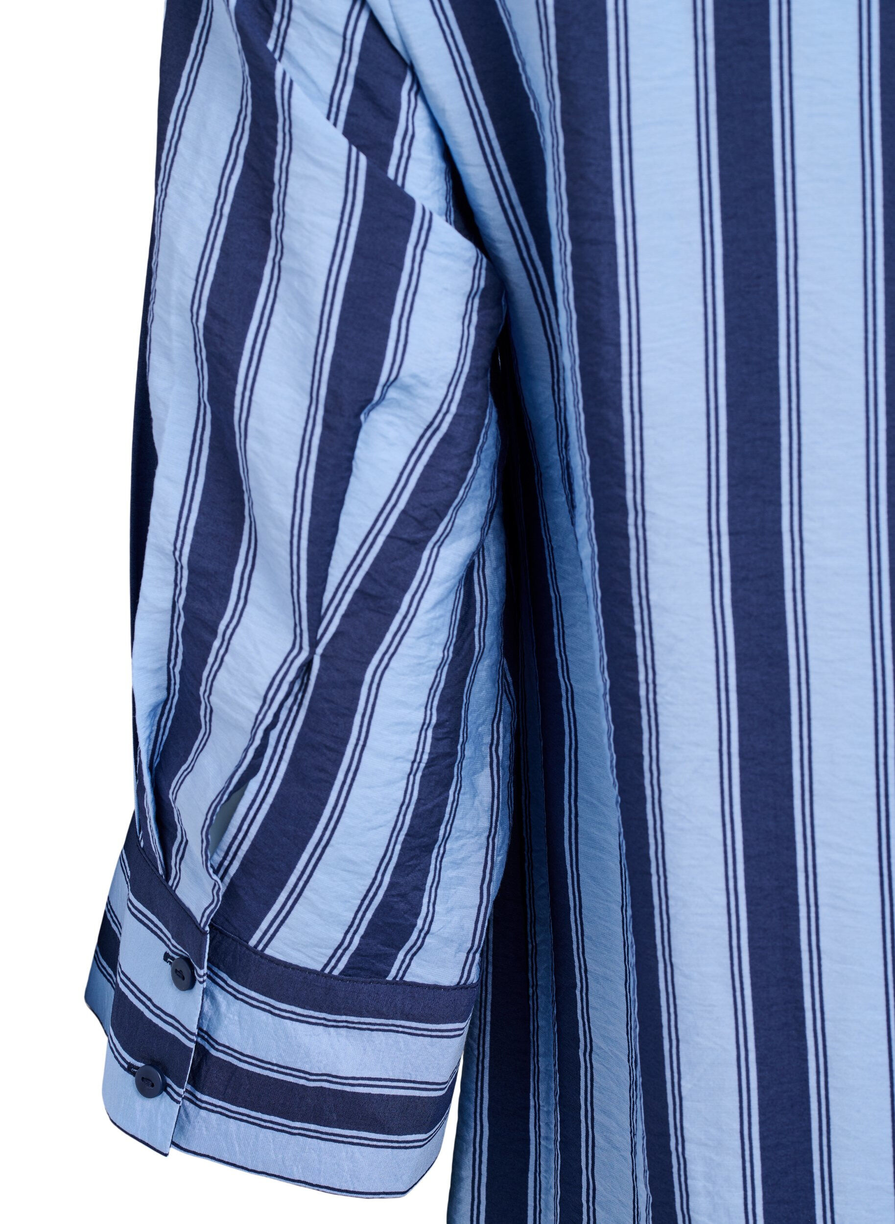 Zizzi Kr&oacute;tka sukienka z kolnierzykiem i kieszenia na piersi, Niebieskie, Packshot image number 3