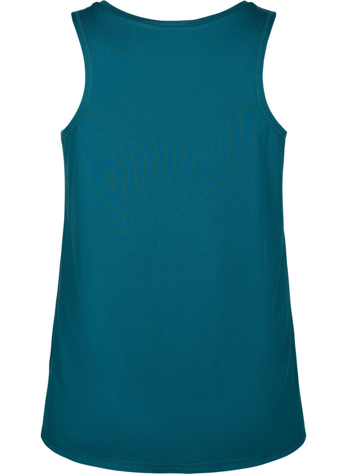 Top treningowy z okraglym dekoltem, Deep Teal, Packshot image number 1