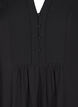 Krótka sukienka z przeszyciami i guzikami, Black, Packshot image number 2