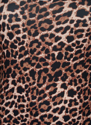 Dopasowana sukienka w panterke z wycieciem, Leopard AOP, Packshot image number 2