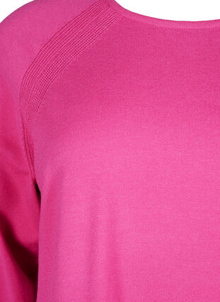 Dzianinowa bluzka z raglanowymi rekawami, Raspberry Rose Mel., Packshot image number 2