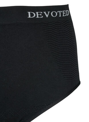 Bezszwowe spodnie 3/4 z wysokim stanem, Black, Packshot image number 2