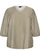 Bluzka z wiskozy w krate z 3/4-sleeves, Zielony, Packshot image number 0