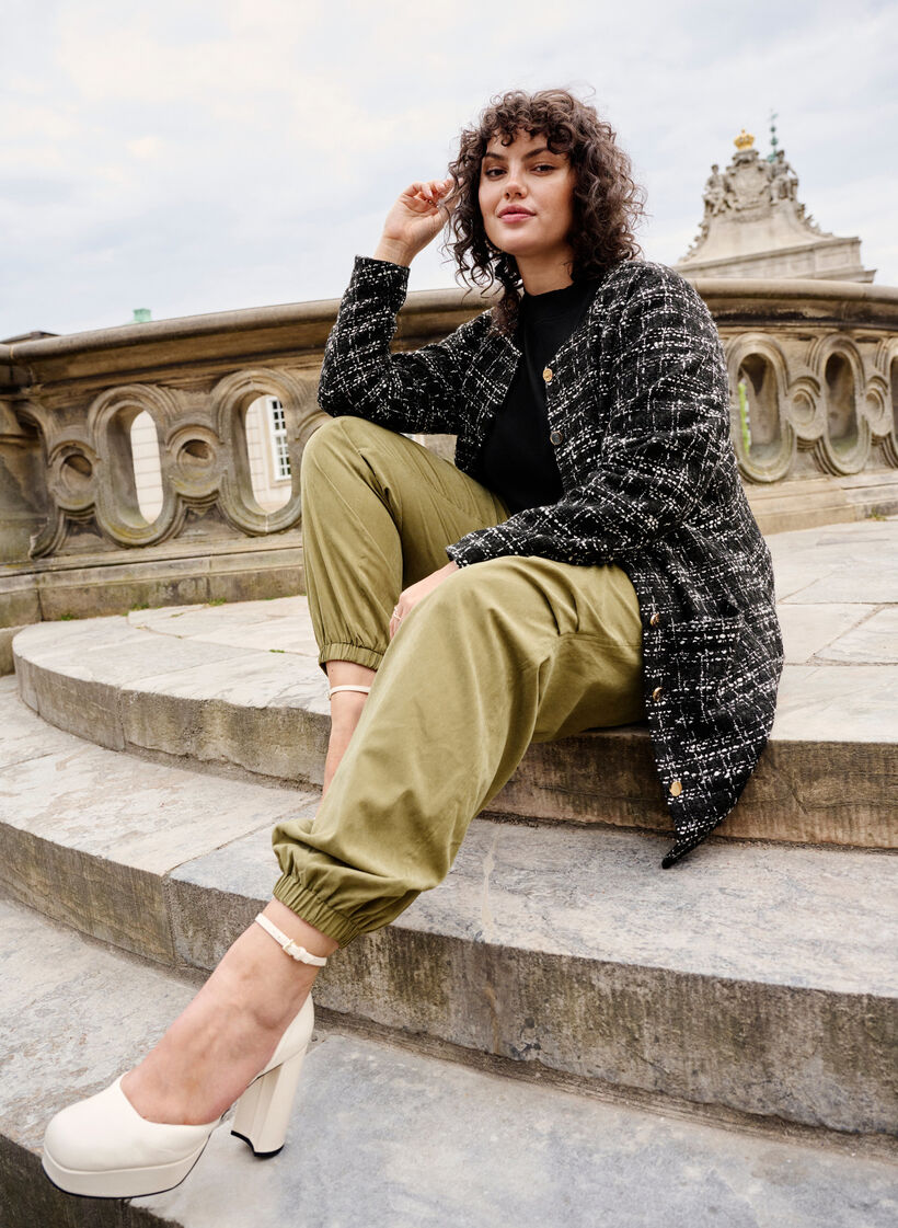 Zwezane spodnie z gumka, Martini Olive, Image image number 0