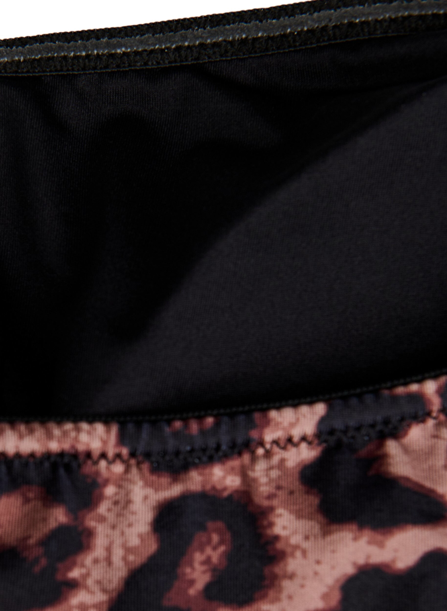 Zizzi Kwiatowy stanik od bikini typu bandeau, Beżowy, Packshot image number 3