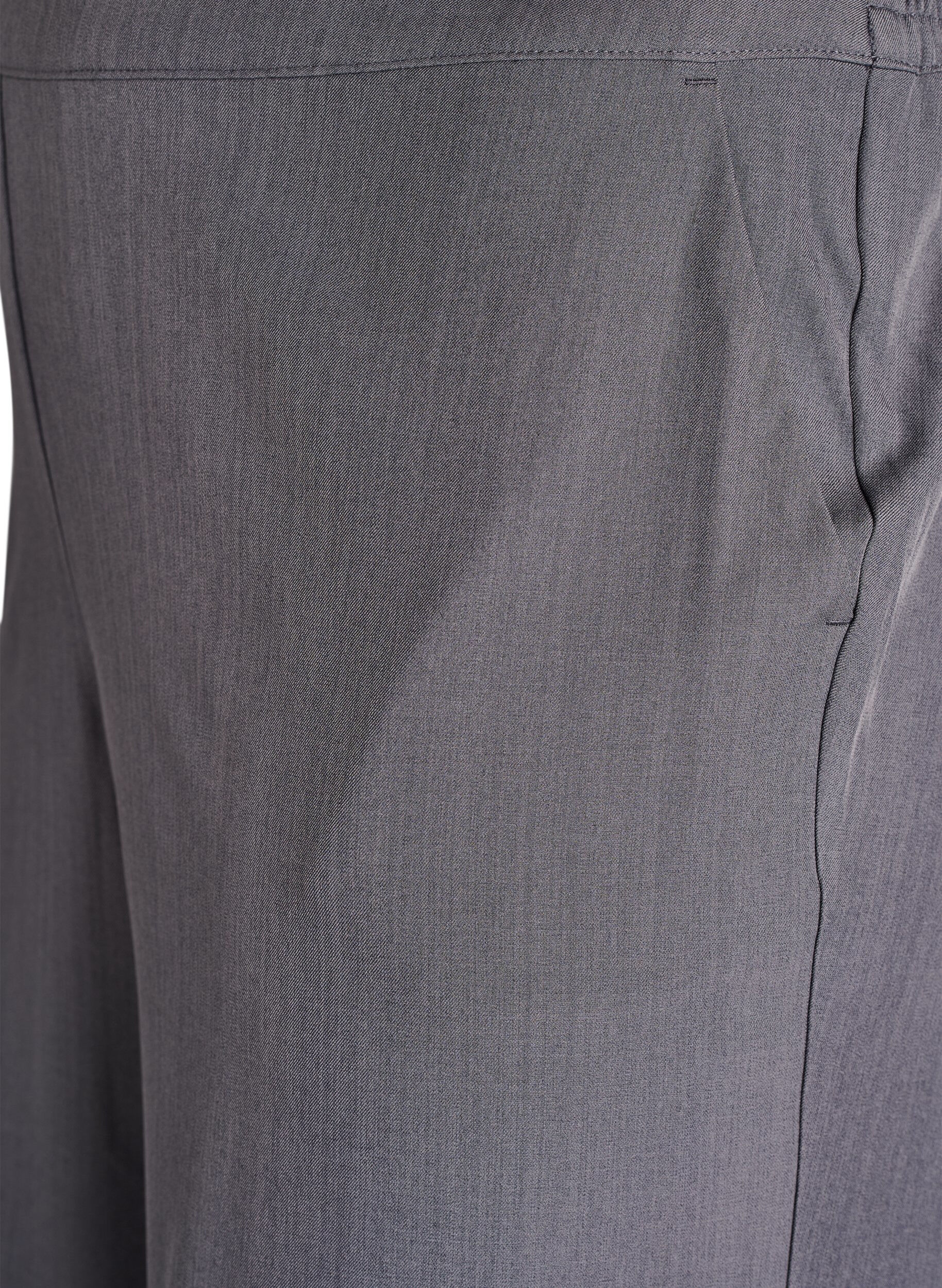 Zizzi Spodnie krojone na wysoka talie z szerokimi nogawkami, Szary, Packshot image number 2