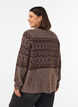 Kardigan w krate zakardowa, Brązowy, Model image number 2