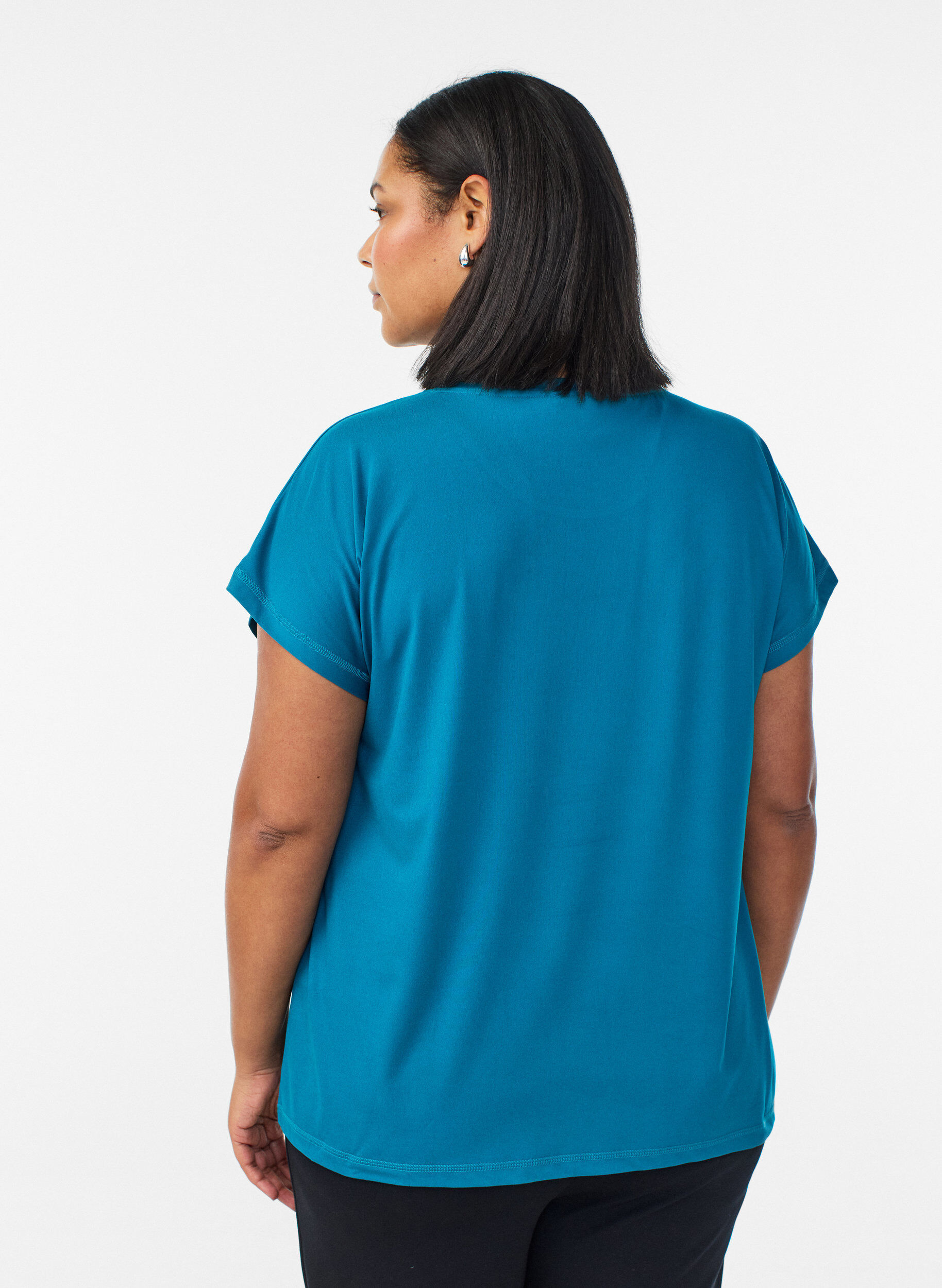 Zizzi Koszulka treningowa w jednolitym kolorze, Zielony, Model image number 2