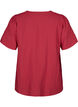 Bluzka z wiskozy z krótkim rekawem i haftem, Czerwony, Packshot image number 1