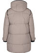 Kurtka puchowa z kapturem i kontrastowymi wstawkami, Beżowy, Packshot image number 1