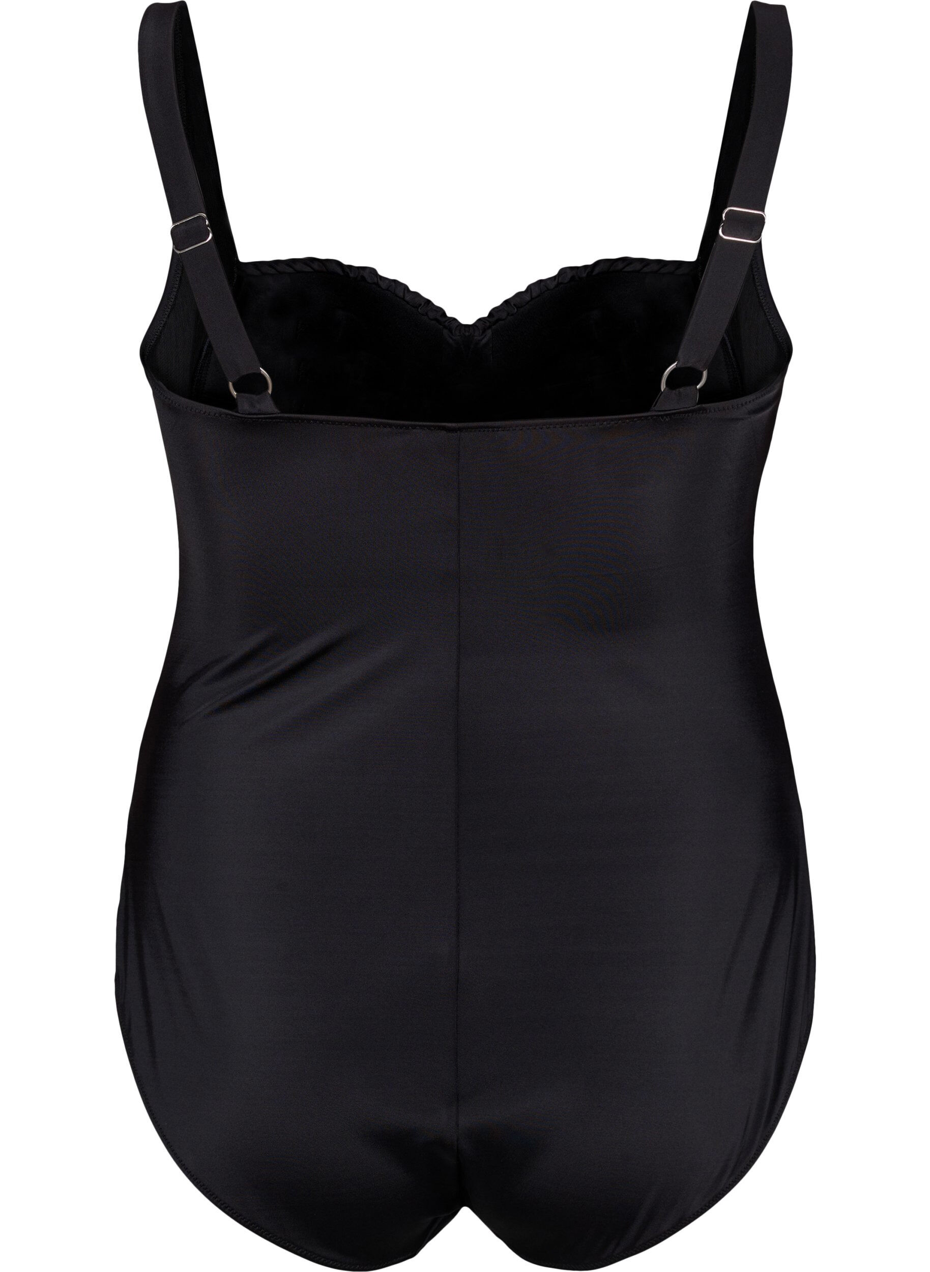 Zizzi Swimsuit with ruched details, Black, Packshot image number 1