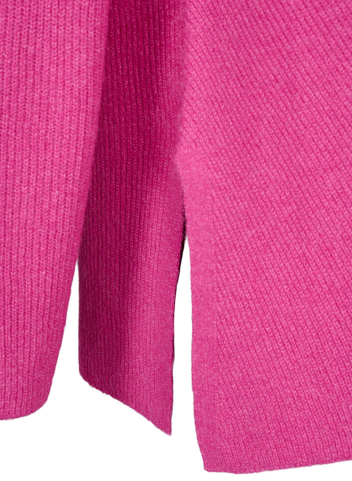 Melanzowy pulower z rozcieciem z boku, R. Rose/White Mel., Packshot image number 3