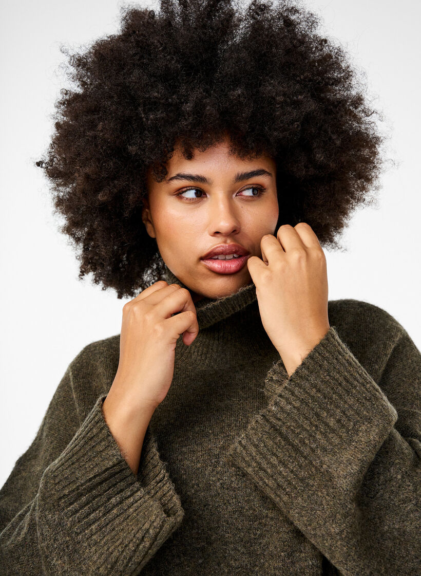 Dzianinowa bluzka z golfem, Sea Turtle Mel., Model image number 2