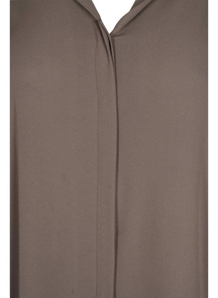 Jednokolorowa koszula z dekoltem w szpic, Falcon, Packshot image number 2