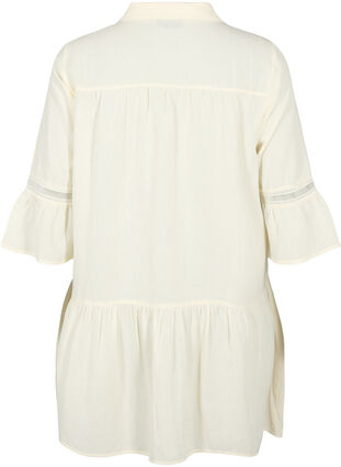 Tunika z bawelny organicznej z kobiecymi detalami, Antique White, Packshot image number 1