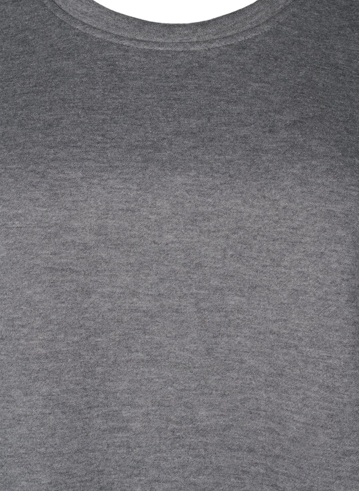 Bluza z kontrastowymi szwami, Medium Grey Mél, Packshot image number 2