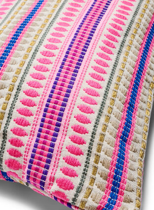 Poszewka na poduszke z kolorowym wzorem, Light Pink, Packshot image number 1