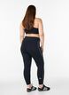 Legginsy 7/8 z sportowymi lam&oacute;wkami, Czarne, Model image number 2