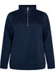Bluza z wysokim kolnierzem i zamkiem, Niebieskie, Packshot image number 0